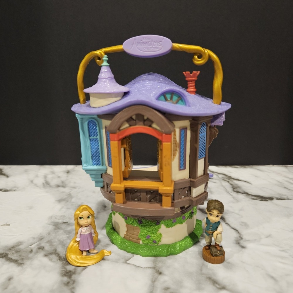 Disney Animators Collection Tiny Kingdom‎ Rapunzel Tower Playset Tangled Mini